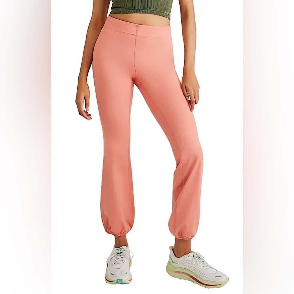 FP Movement Let's Bounce Bubble Pants Crush Blush Free People High Rise Jogger S
